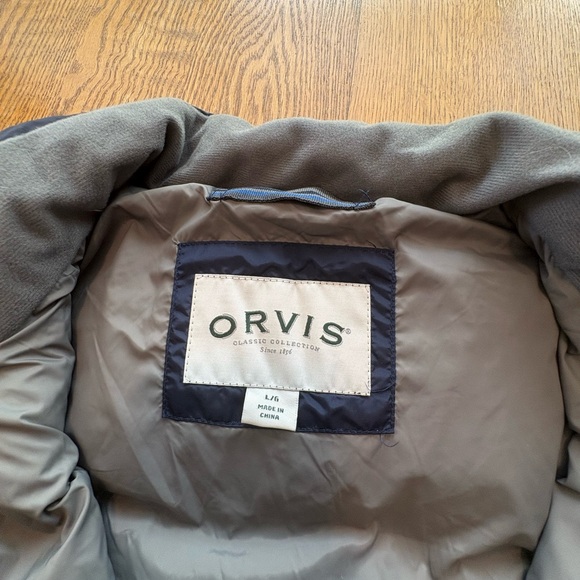 Orvis Mens Down Puffer Vest Size L Navy Blue Pockets Gorpcore - Picture 10 of 10